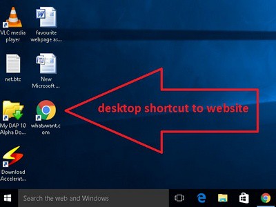 create desktop shortcut to website